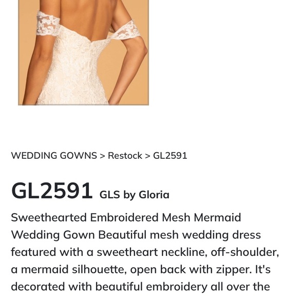 Wedding dress! I have not worn it. 3x off shoulder mermaid wedding dress. - Picture 9 of 11